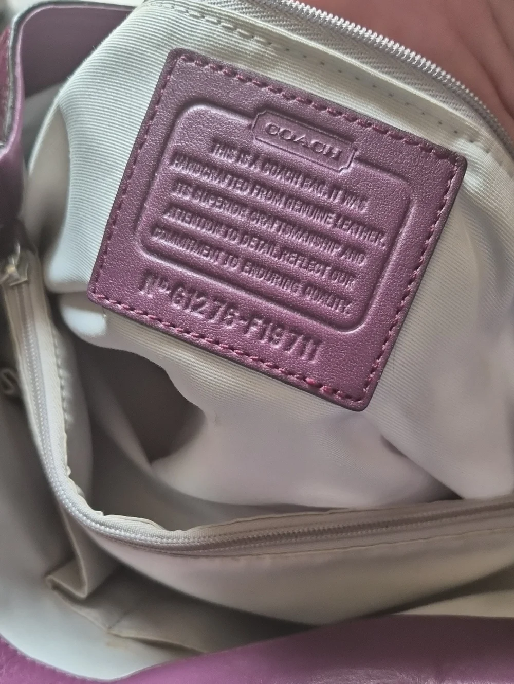 Coach Soho Plum Crinkle Patent Leather Large Buckle Tote Shoulder Bag